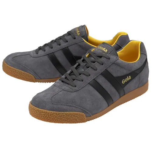 Gola Sneaker Harrier Suede-Leder shadowgrau/schwarz/gelb Herren, Größe Euro (US): 44 (11)