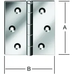 VORMANN Tür-Scharnier kantig B40xH40mm,gerollt verzinkt von Vormann