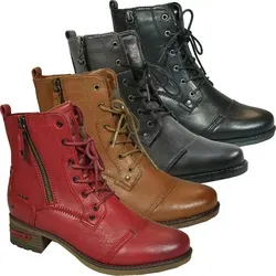 Mustang Damen Stiefelette Schwarz EU 36 - Wanderschuhe aus Kunstleder mit wärmendem Innenfleece und praktischem Reißverschluss, ideal für kalte Tage und stilvolle Outfits.