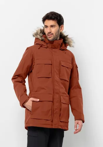 Jack Wolfskin Herren Glacier Canyon Parka, Carmine, M - Funktionsjacke für den Winter, wasserdicht und winddicht, bietet hohen Wärmeschutz und Atmungsaktivität für ungemütliche Tage.