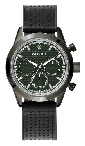 Orphelia Herren Multi Zifferblatt Uhr Sandblast mit Silikon Armband Grün