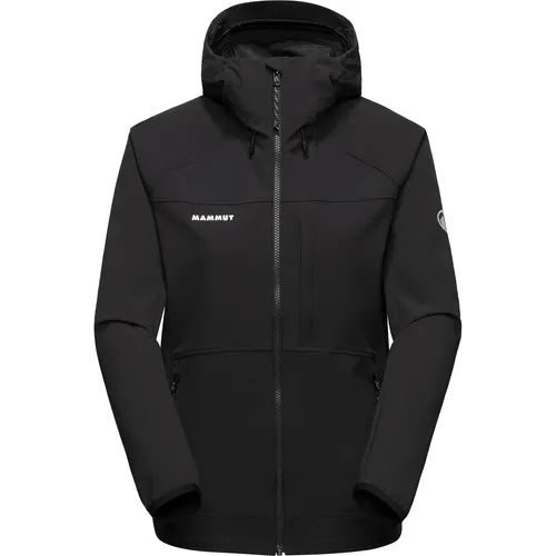 Mammut Ultimate Comfort SO Hooded Jacket für Frauen - Schwarz (XL) - Jacken für Outdoor-Enthusiasten: Diese Softshelljacke bietet maximalen Komfort, Wind- und Wasserresistenz sowie nachhaltige Materialien für alle Abenteuer bei jedem Wetter.
