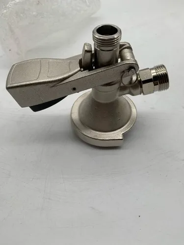 Zapfkopf Keg Verschluss Flach-Fitting mit oberem Ausgang - Zapfköpfe für Kegs, bietet eine zuverlässige und einfache Handhabung für perfektes Anzapfen von Fässern.