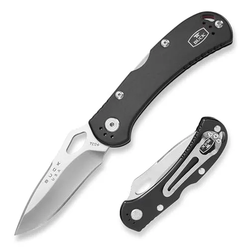 Buck Knives 722 Spitfire Midlock-Messer mit 4 Positionen-Taschenclip, 8,9 cm, 420HC-Edelstahl-Klinge