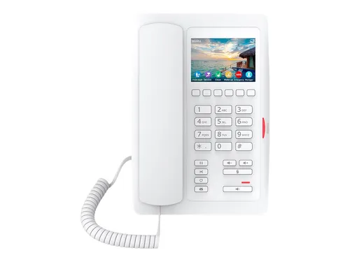FANVIL SIP-Phone H5W - Hotel WiFi und POE Weiss - Festnetztelefon mit 3,5 Zoll Bildschirm, ideal für Hotels. Unterstützt WiFi und POE für flexible Installation und einfache Nutzung.