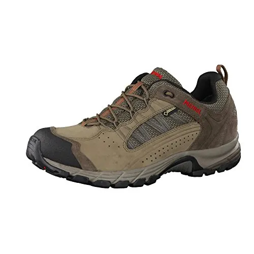 Meindl Journey Pro GTX Men Größe UK 10 - Schilf-Rot Wanderschuhe - Robuste Halbschuhe aus Nubukleder und Mesh mit Gore-Tex Membran für optimalen Wetterschutz und Komfort bei Wanderungen.