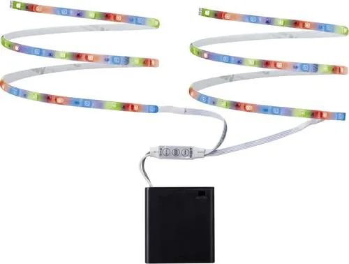Paulmann 707.00 Function Mobil Strip 2x80cm RGB - Energiesparlampe mit selbstklebendem LED Lichtband, flexibles Material für einfache Montage und RGB Farbwechsel für stimmungsvolle Beleuchtung.