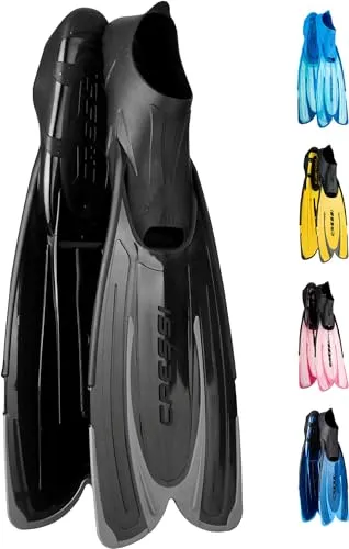 Cressi Agua Schwimmflossen, Schwarz/Schiere Freude, 43/44 von Cressi