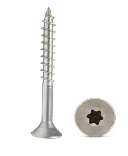 Stück Spanplattenschrauben 3,5x40 mm - A2 - Edelstahl - Torx - TX10 - Senkkopf - Teilgewinde - Holzschrauben - Schrauben (50, 3,5x40 mm) 50