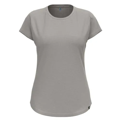 ODLO Wandershirt Damen Essential Natural I Funktionsshirt Wandern Atmungsaktiv I Polo Shirt
