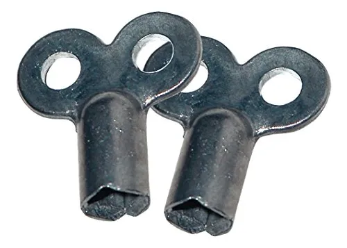 Sanitop-Wingenroth Entlüftungsschlüssel für Heizkörper | 2er Set | Entlüftung Heizung | Schlüssel für Entlüftungsventile und Entlüftungsstopfen | Mit Innenvierkant | Zinkdruckguss | 27140 0, 5 mm