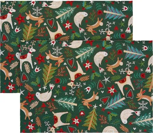 Erwin Müller Tischset 2er-Pack Gobelin grün Größe 35x50 cm