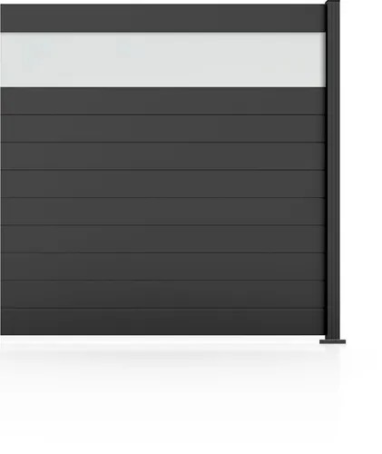 STAKET PRO Gartenzaun Anbauzaun Paneel 150 - Zaunelemente für optimalen Sicht- und Windschutz, einfach zu montieren mit Nut-Feder-Paneelen und stabiler Aluminiumkonstruktion.