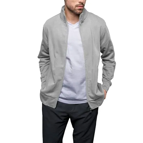 HRM Herren Premium Full-Zip Sweat Jacket – Sportliche Sweatjacke aus Baumwolle - Moderne Herren-Sweatjacke aus 70% Baumwolle und 30% recyceltem Polyester. Ideal für Textil-Veredelung, mit Stehkragen, Reißverschlusstaschen und langlebiger Qualität für Freizeit und Sport.