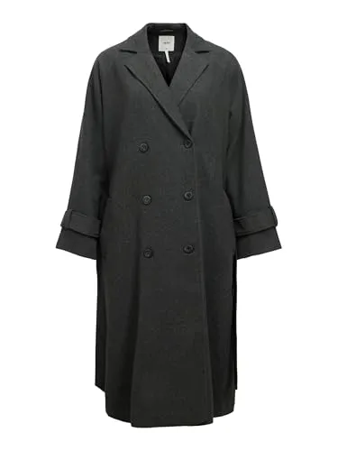 Object OBJKEILY L/S Coat NOOS - Funktionsjacken mit fallendem Revers und tailliertem Gürtel, ideal für stilvolle und funktionale Outfits in der Übergangszeit.