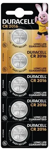 Duracell Knopfzelle CR2016 3V 5 St. 90 mAh Lithium Elektro 2016