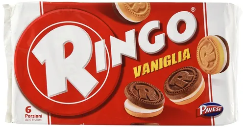 Pavesi Kekse Ringo 330g Kuchen mit Vanille 6 snack cookies riegel schokoriegel