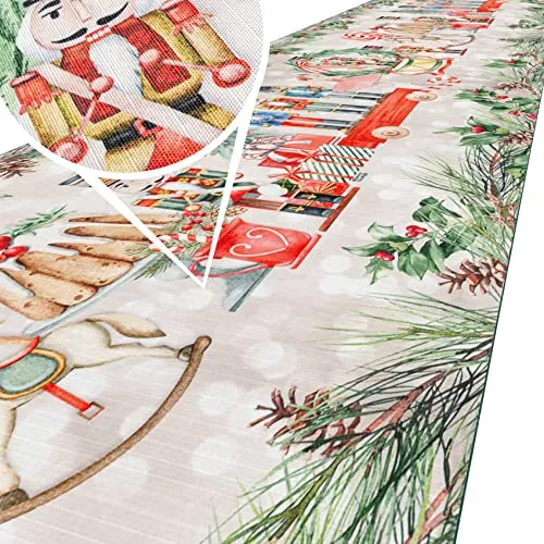 ANRO Küchenteppich Küchenläufer Teppich Läufer Küche abwischbar rutschfest Design Nussknacker 160 x 52cm