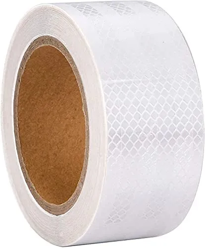 XFXIA Reflektierendes Klebeband Weiß 10m x 5cm Wasserdicht Reflektorband Selbstklebend Warnklebeband Sicherheitsband-Conspicuous Warning Tape für Fahrzeuge,Autos,Anhänger,Draussen