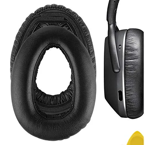 Geekria QuickFit Protein Leder Ersatz Ohrpolster für Sennheiser PXC 550 PXC 550-II Wireless MB 660 Serie Kopfhörer Ohrpolster, Headset Ohrpolster Ersatzteile (Schwarz)