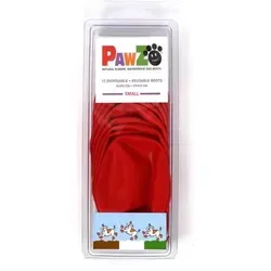 Pawz Durable All Weather Dog Boots, Red, Small