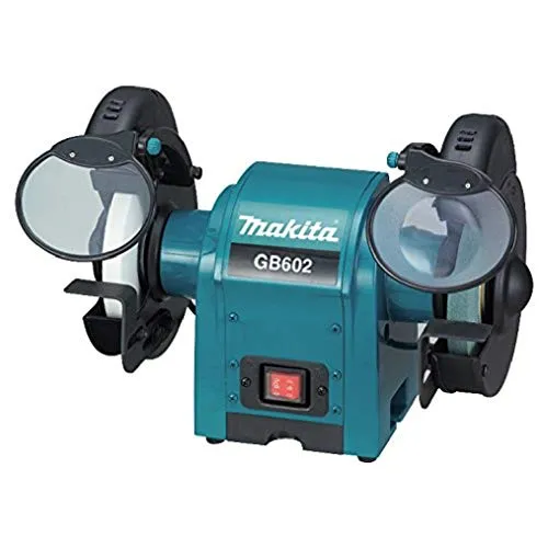 Makita Doppelschleifmaschine GB602 - 250 W, 150 mm Schleifscheiben, leistungsstarker Motor für vibrationsarmes Schleifen und präzise Ergebnisse