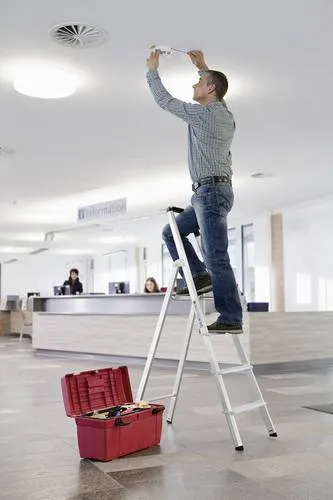 MUNK Stehleiter 11223 alu 3 Stufen, H: 131 cm