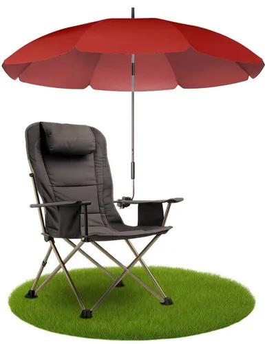 STYNGARD Stuhl Sonnenschirm mit UV Schutz 50+ in rot von Styngard