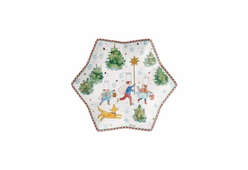 Hutschenreuther Sternschale 24 cm - Weihnachtsspiele 2025 - Christbaum- & Feiertagsschmuck, festliche Sternschale aus hochwertigem Porzellan, ideal für eine stilvolle Weihnachtsdekoration.