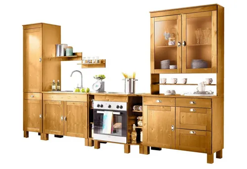 Home affaire Küchenzeile Oslo, 350 cm, beige