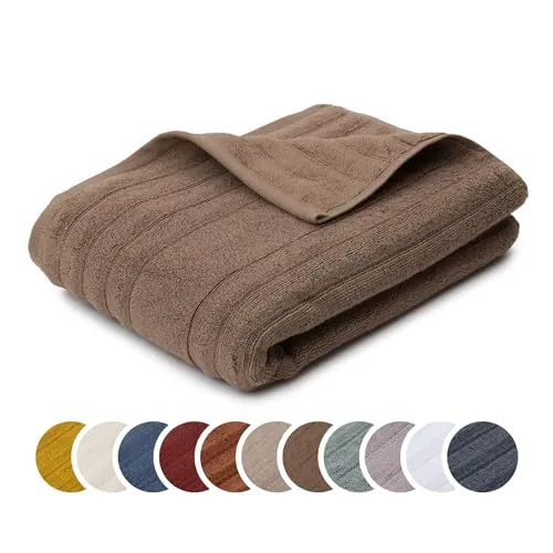 liebling Duschtuch Luxus Bio Baumwolle, Serie Marseille, 770 gr. / m², 70 x 140 cm, Ökotex, 60 Grad, saugstark, schnelltrocknend, Farbe: Stein