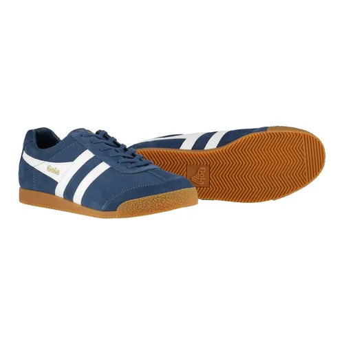 Gola Sneaker Harrier Suede-Leder baltic/weiss Herren, Größe 46 (US 13) - Sneaker, zeitloses Design, perfekt für Freizeit und Business, rutschfeste Sohle, ideal für jeden Sneakerfan.