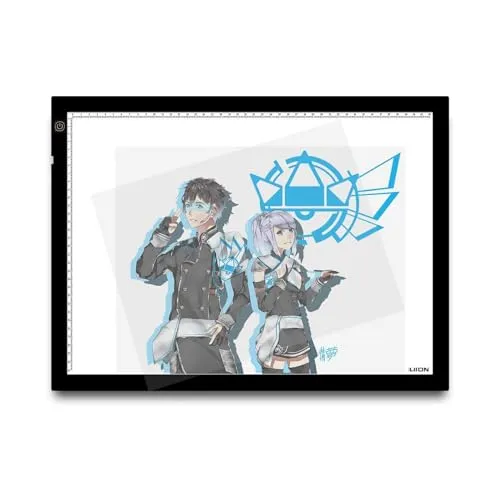HUION A3 Leuchtkasten 48 x 36 cm Professioneller Ultra Slim Lightpad zum Zeichnen stufenlose dimmbare Leuchtkasten Tragbare LED Leuchtplatte für Malen Animation Skizzierung