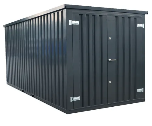 Produktbild Lagercontainer Doppeltür RAL7021 Anthrazit 4m Materialcontainer Gartencontainer