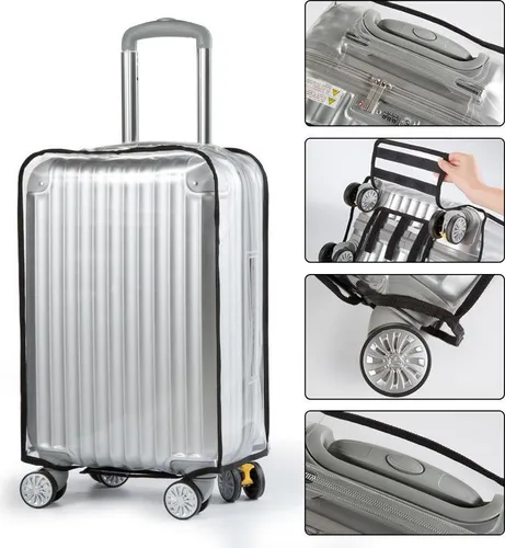Schutzhülle für Koffer, transparent, Reisegepäck, 55,9 cm, Größe M