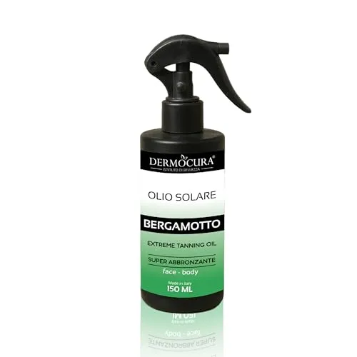 Dermocura Super Bräunungsöl für den extremen Körper für eine intensive und anhaltende Bräunung, Bräunungsbeschleuniger mit Bergamotte, feuchtigkeitsspendendes Körperöl, 150 ml
