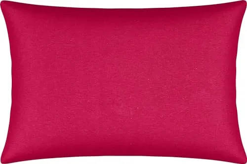 Erwin Müller Kissenbezug, Kissenhülle Single-Jersey Murnau - rot Größe 50x70 cm - bügelfrei, strapazierstark, elastisch, mit Reißverschluss