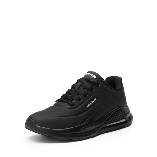 DREAM PAIRS Damen Plateau Keilabsatz Walking Reese Chunky Schuhe High Heel Luftkissen Casual Fashion Sneaker,Size 39,Alles Schwarz,SDFN2422W
