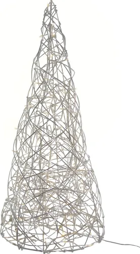 LED Leuchtkegel  Silber   H: 60cm für den Aussenbereich