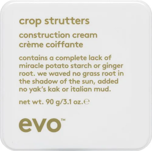 Evo Crop Strutters Construction Cream – Stylingcreme für mittleren Halt - Haarstyling-Produkte mit flexiblem Halt und mittlerem Glanz. Ideal für kreative Styles und leicht auswaschbar, ohne Rückstände.