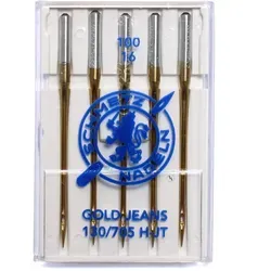 Schmetz Jeans-Nadeln Gold 5er Packung Stärke 100 von SCHMETZ