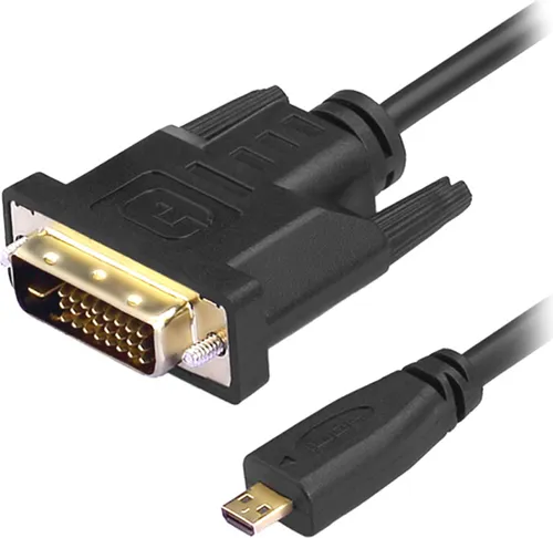 R08 180cm Micro HDMI Kabel auf DVI 24+1 Kabel Digitalkamera Handy MP4 Camcorder
