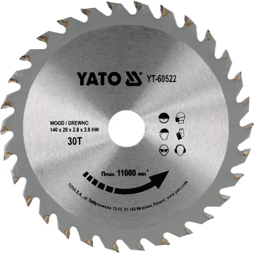 TRIZERATOP Kreissägeblatt Hartmetall Sägeblatt 140x20mm 30Z (Hartmetall Sägeblatt 140x20mm 30Z)