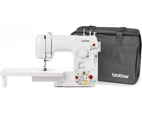 Brother Nähmaschine LS14ZU1, Metall, Fantasy - Nähmaschine für Anfänger und Nähbegeisterte mit 17 Nähstichen, ideal für dicke Stoffe wie Jeans. Inklusive Tisch und Tasche für praktische Handhabung.