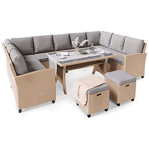 di volio Polyrattan Sitzgruppe Livorno