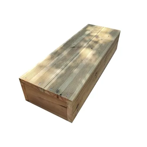 Vinuovo Stufenleiter aus Holz – Stapelbare Gartentreppe mit 2 Brettern (B 120 cm, H 17 cm)