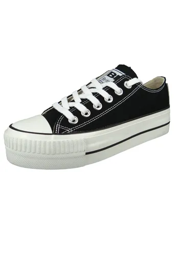 British Knights Damen Kaya Low Sneaker - Schwarz, 39 EU - Damen-Sneaker aus strapazierfähigem Canvas, ideal für lässige Looks und hohen Tragekomfort.