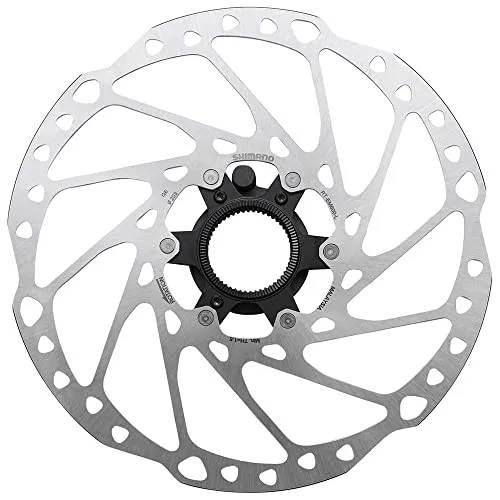 Shimano RT-EM600 203mm Bremsscheibe - Hochwertige Bremsscheibe mit Zentralbefestigung, ideal für E-Bikes mit STEPS Geschwindigkeitssensor, sorgt für optimale Bremsleistung und Sicherheit.