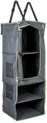 Bo-Camp Hängeregal 4Fach Organizer - Praktisches Hängeregal für Zelt und Camping mit 4 Fächern, ideal zur optimalen Aufbewahrung und Organisation von Campingutensilien.