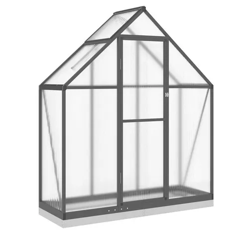 furnicato Gewächshaus Anthrazit Transparent 169x58x202 cm mit Aluminiumrahmen